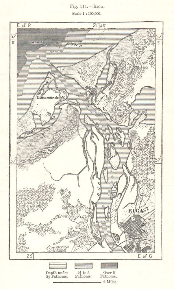 Riga & environs. Latvia. Sketch map 1885 old antique vintage plan chart